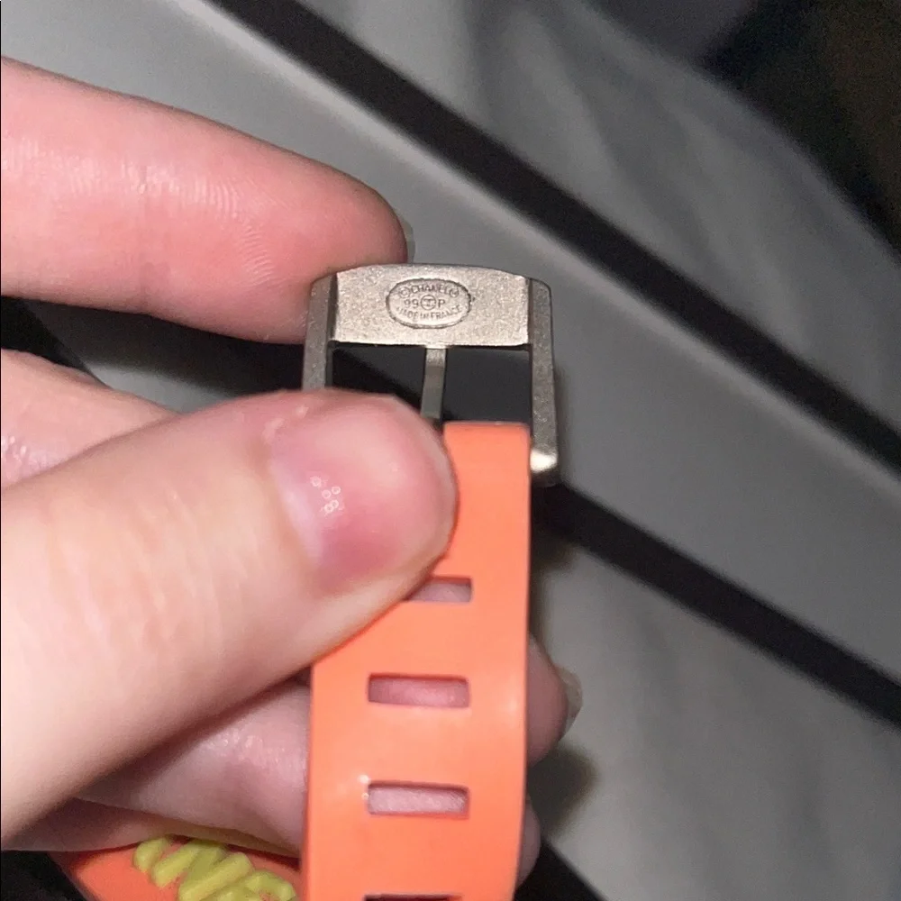 Chanel Vibrant Orange Wristband 925 silver branded.